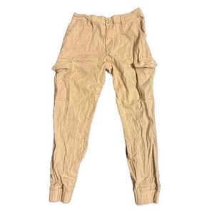 almost famous womens tapered beige cargo pants Large